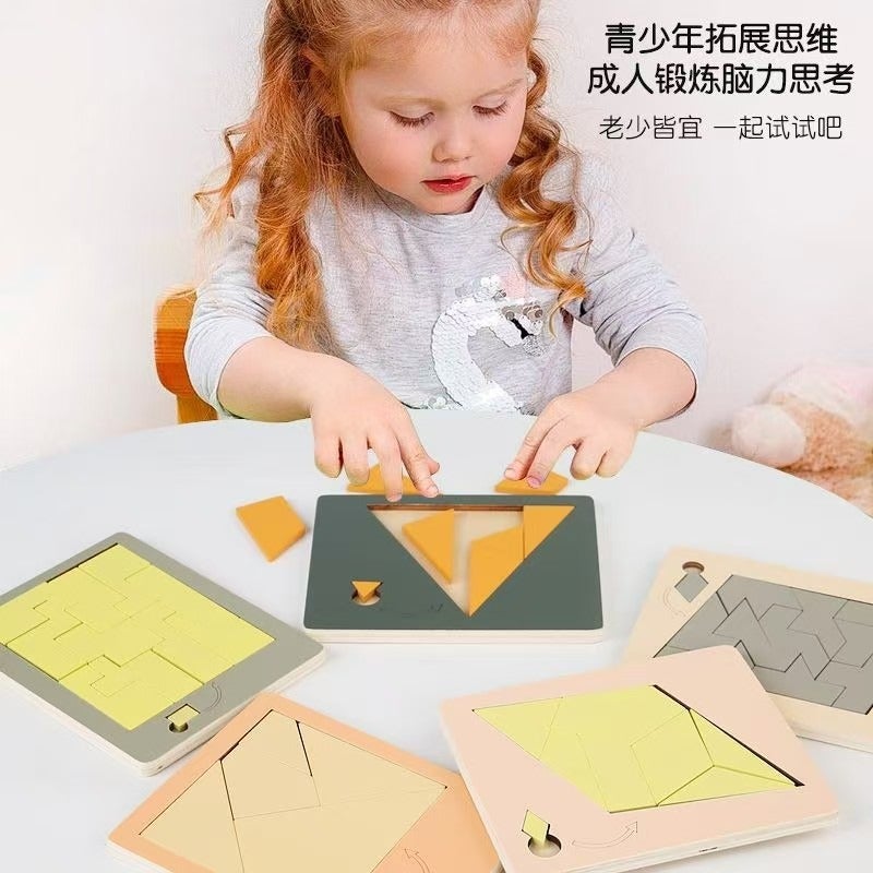 There Is A Puzzle Out Of Nothing Puzzle Puzzle Puzzle Toy Level Ten Difficulty Challenge Impossible Wooden Puzzle Students Children - Image 4